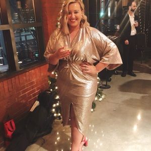Plus Size Gold Dress